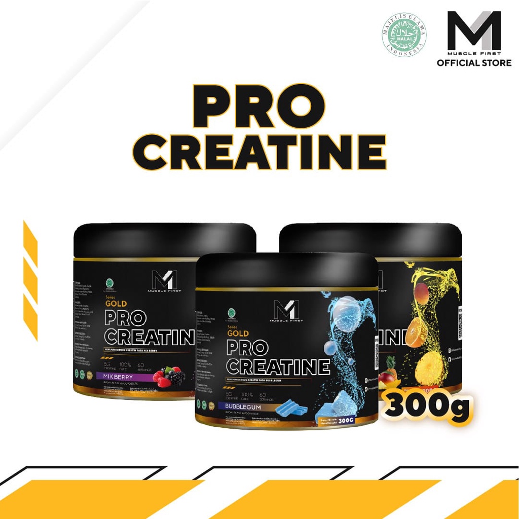 Muscle First Pro Gold Creatine 360 gram Pembentuk Otot Creatine Monohydrate