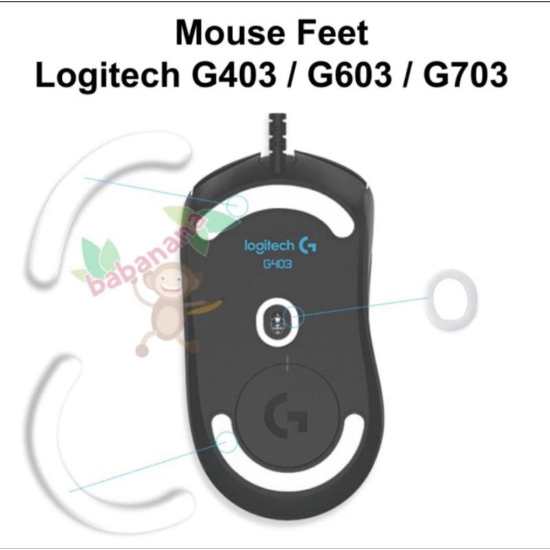 Mouse feet Logitech G403 G603 G703 rubber alas replacement glide