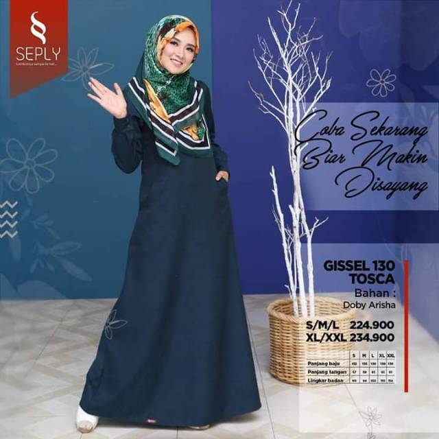 Gamis Seply Gisel 130 Tosca S(9) M(4) L(2) XXL(2)
Coklat XXL(2)