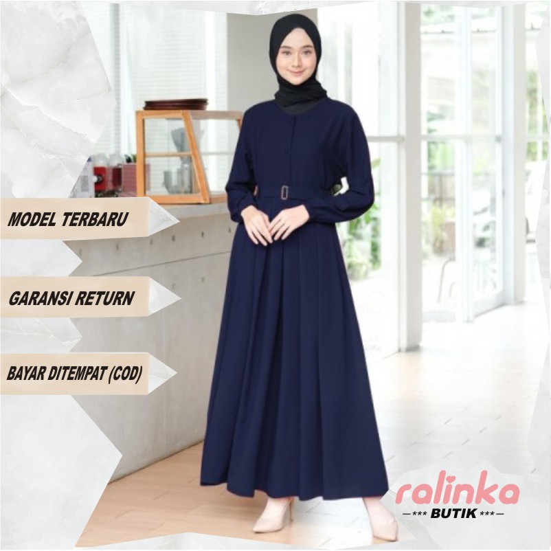 Baju Gamis Wanita Terbaru 2022 Warna Navy