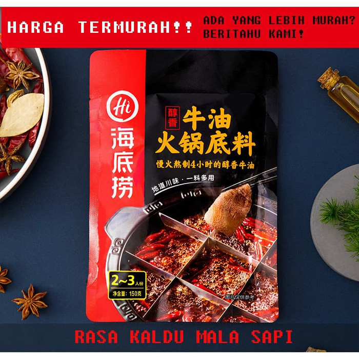 

Ready- Bumbu Hotpot Instant Hai Di Lao - Rasa Kaldu Mala Sapi