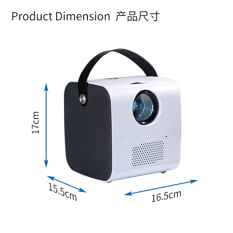 REDDO PROJECTOR Q3 ANDROID WIFI 3000 LUMENS BUILT IN BLUETOOTH SPEAKER