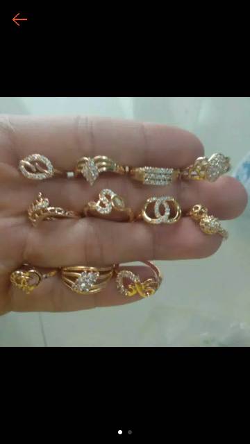 [1lsn cincin] anak Random permata xuping