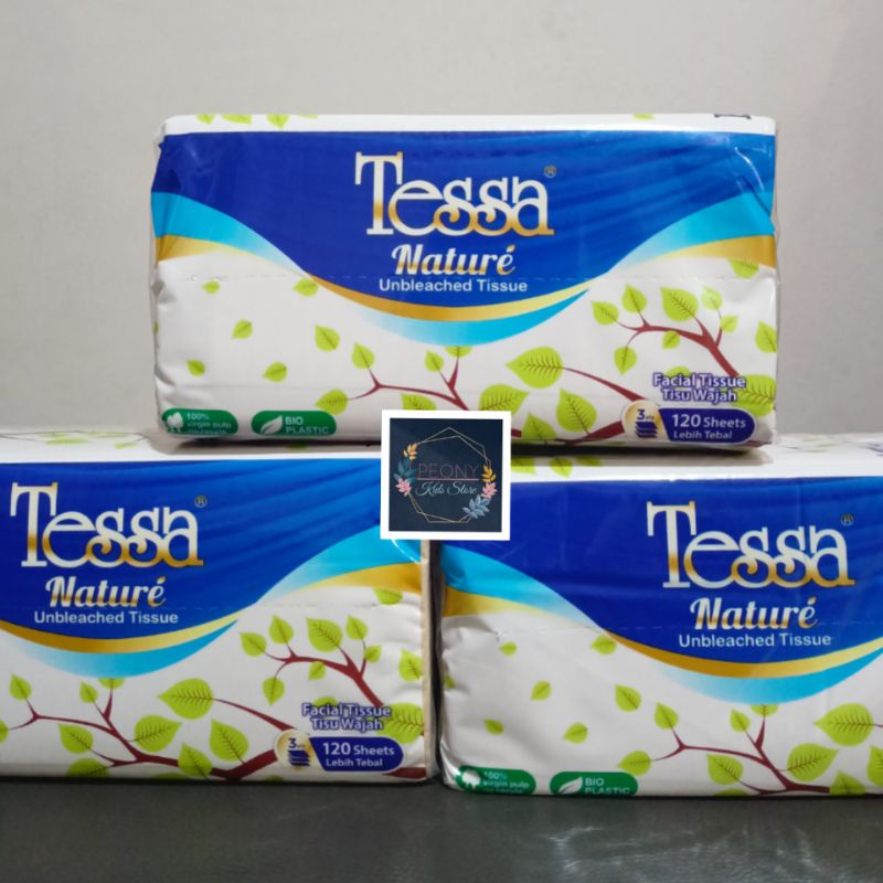 Tessa Nature unbleached facial Tissue 120s 3ply/Tisu tesa cokelat 120 s 3 ply /Tisue Tesa Cokelat