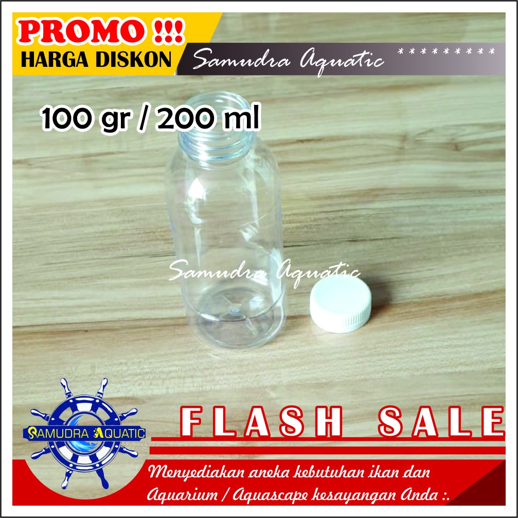 Botol Repack 100gr / 200 ml, Botol Plastik Kemasan Kosong