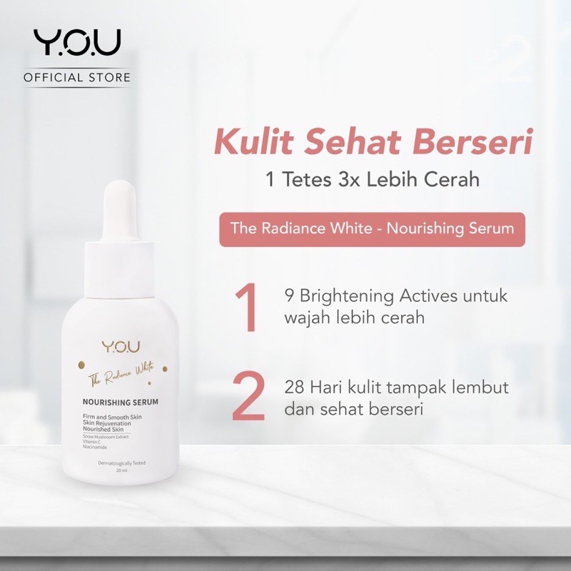 YOU The Radiance White Nourishing Serum 20 ml ( YOU MAKEUPS OFFICIAL STORE )