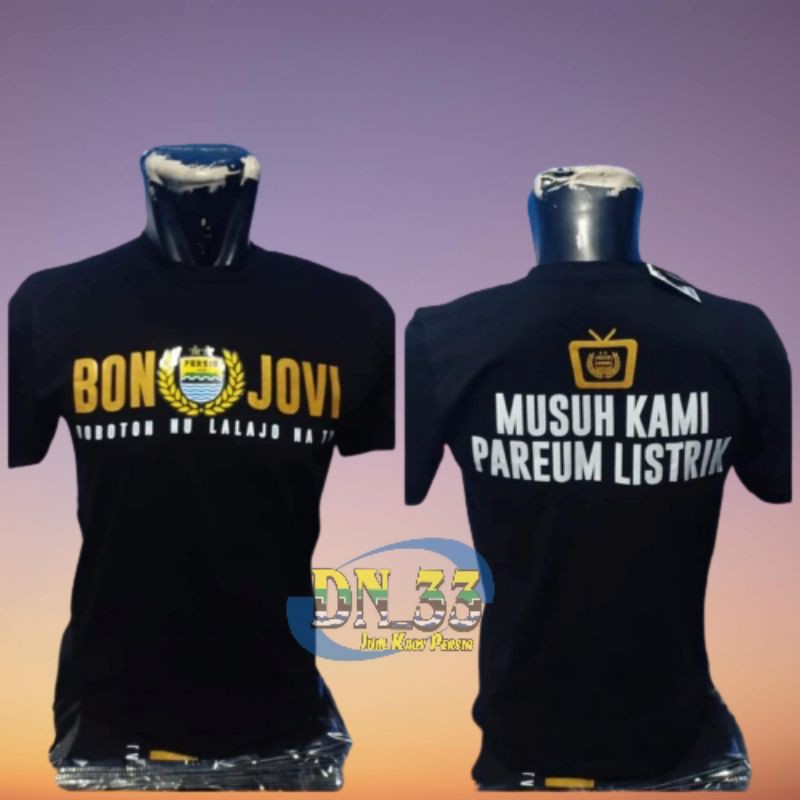 KAOS PERSIB HITAM BONJOVI