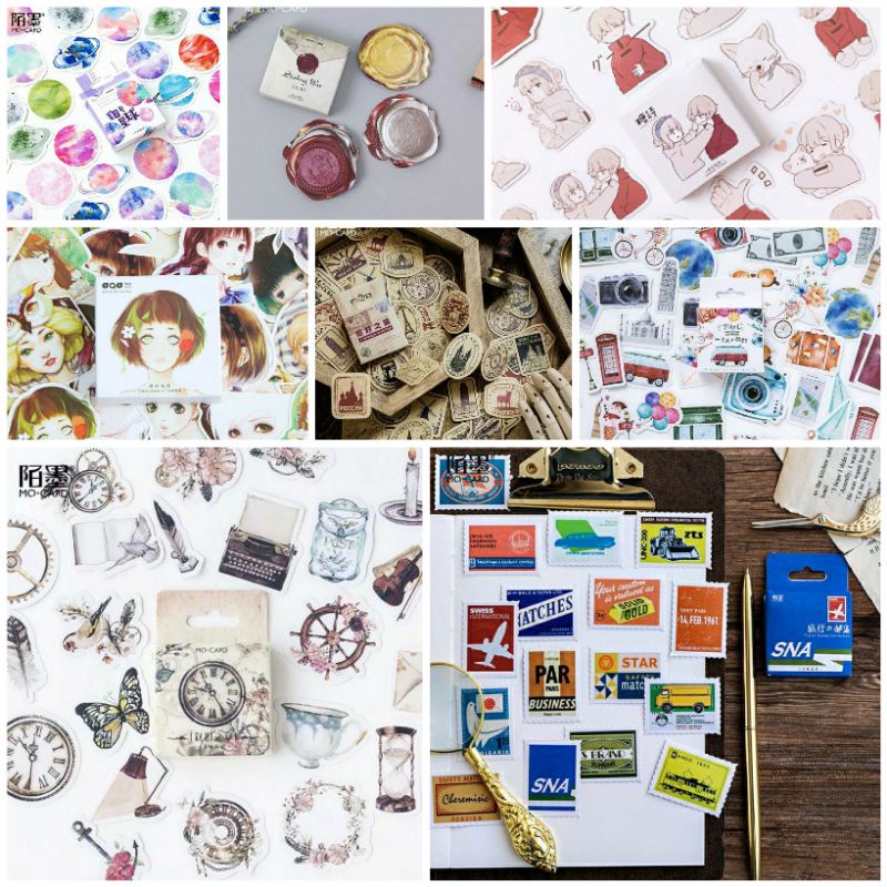 

46PCS STICKER DECO TEMA ORANG, BENDA & BANGUNAN
