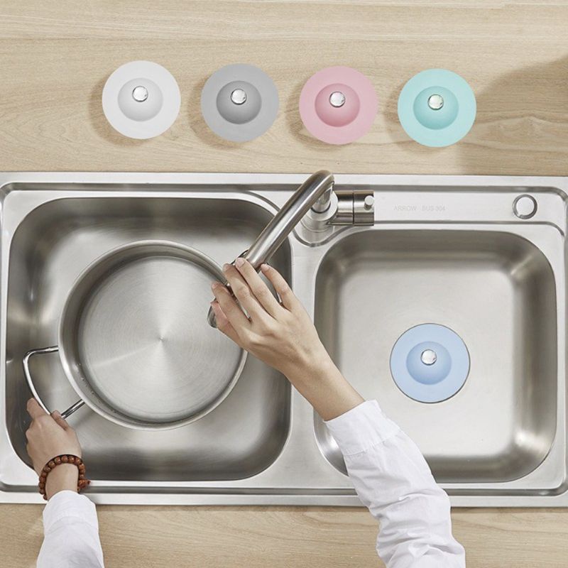Penutup Lubang Wastafel Dapur Kamar Mandi Penyaring Pembuangan Saringan Air Anti