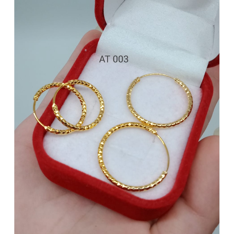 Anting yaxiya Anting cantik Anting Anting emas kait stud wanita AT 003