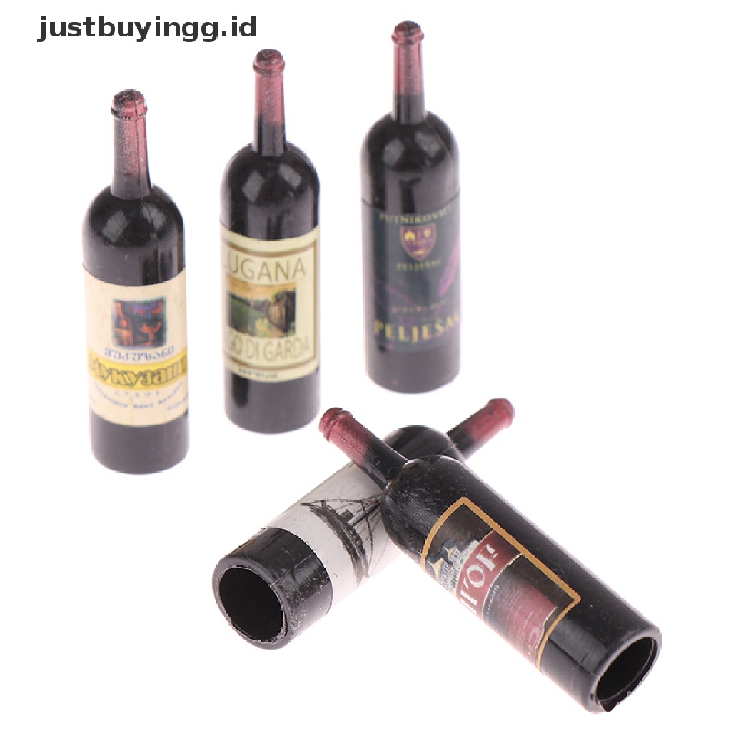 Justbuyingg.Id 10pcs Miniatur Botol Wine Bahan Resin Aksesoris Rumah Boneka