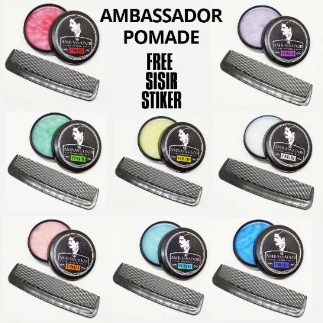 Ambasador Pomade 8 Aroma Oilbase 60gramGrosir Murah Bukan pomade warna waterbase