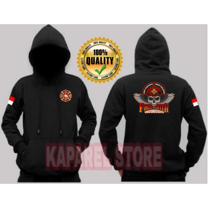 Jaket Pemadam/Hoodie Damkar/Sweater Intansi Pemadam/Atasan Pria Wanita Pemadam Kebakaran Logo damkar