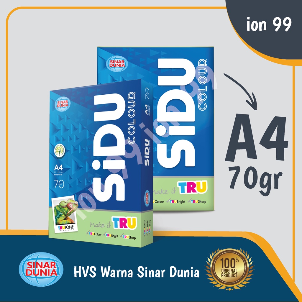 

Kertas HVS Warna 70gr Sinar Dunia ( SiDu )
