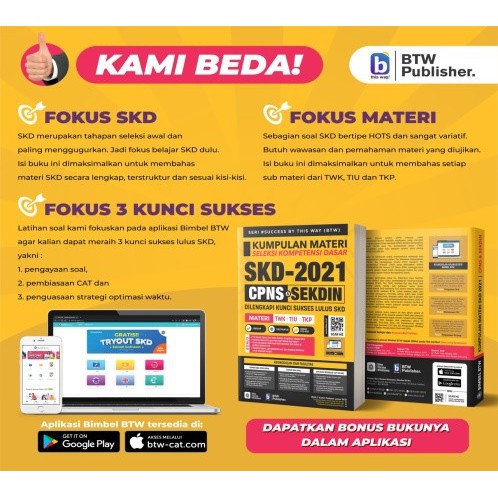 BTW PUBLISHER | BUKU KUMPULAN MATERI SKD-2021 CPNS & SEKOLAH KEDINASAN | HOTS