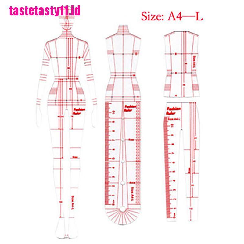 【TTID】Fashion Drawing Ruler Figure Drawing Template for Fashion Design Sketch T