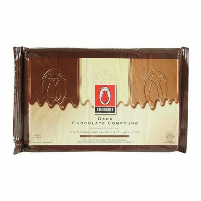 

Ht6362D Tulip Dark Chocolate Compound 1 Kg / 1Kg Coklat Promo Ht5