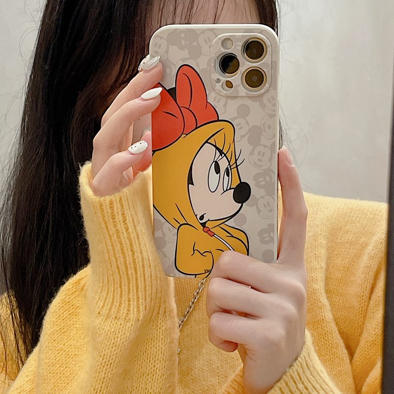 Soft Case Silikon Matte Motif Kartun mickey minnie Untuk iPhone 7 8 Plus X XR XS Max 11 12 13 Pro Max 7 + 8 +