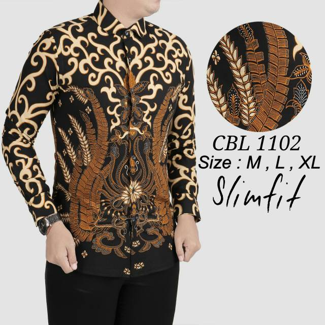 KEMEJA BATIK PRIA SLIM FIT MODERN COLINDION CBL1102