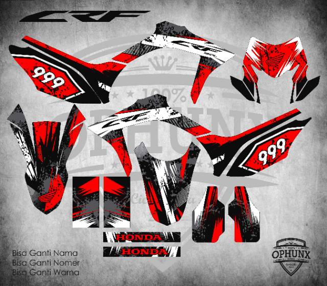 stiker decal crf 150 L blue 999