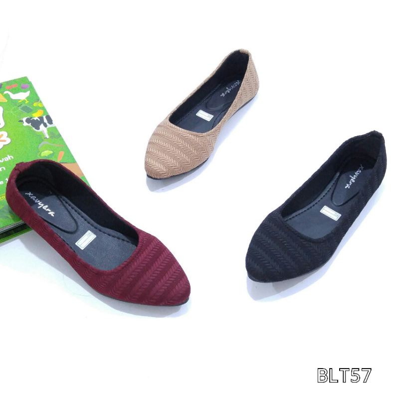 OBRAL BORNEO SEPATU FLAT FLATSHOES BAHAN KANVAS TEBAL  BLT57 BY XAVYERA