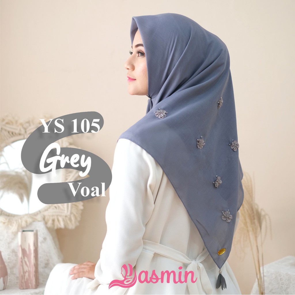Jilbab Segiempat Yasmin Hijab Ys 105 - segiempat voal polos
