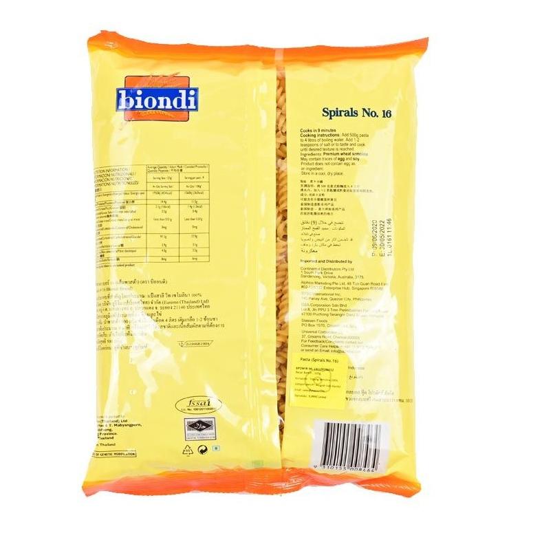 

Terjangkau Biondi - Pasta Spirals No.16 500 g ..