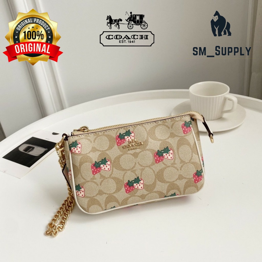 COACH WOMEN SMALL STRAWBERRY UNDER ARM SHOULDER BAG