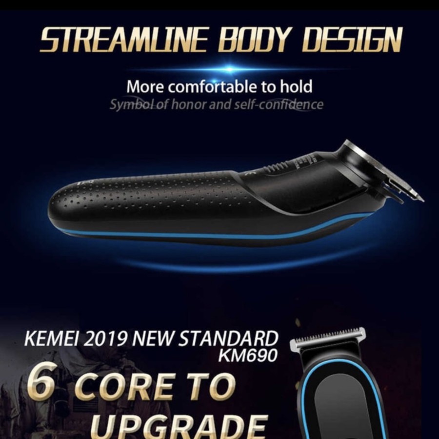 Kemei KM 690 Alat Cukur Rambut Hair Clipper All in One 1 Multi Fungsi Mesin Cukuran Kemei KM-690