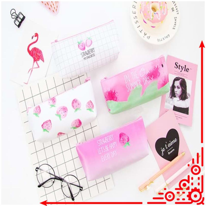 

wadah pensil / TP003 Tempat Pensil Strawberry