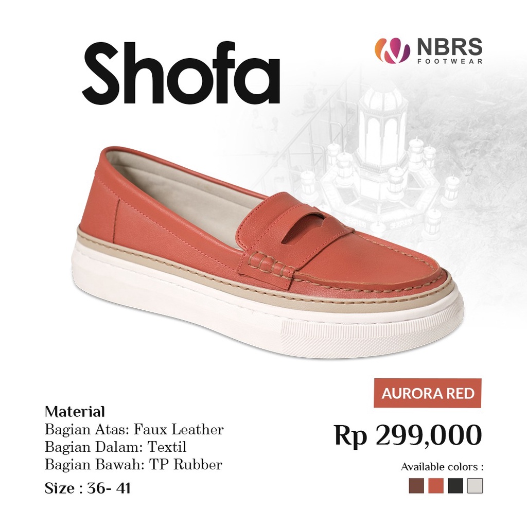 NBRS Footwear Shofa Bahan Tekstil Sepatu Slip On Wanita Casual Outfit by NBRS bisa COD