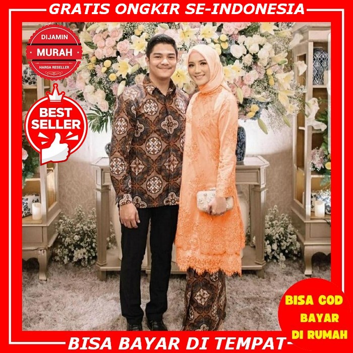 Baju Lebaran Mewah Simple Elegan Jumbo Promo Murah Gamis Couple Brukat Pasangan Terbaru 2022 Modis C
