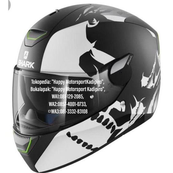 HELM FULLFACE SHARK SKWAL ORI FRANCE INSTINCT SZL MATT/GLOSSY WITH LED