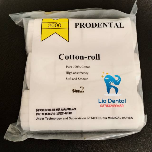 COTTON ROLL PRODENTAL  SIZE 2