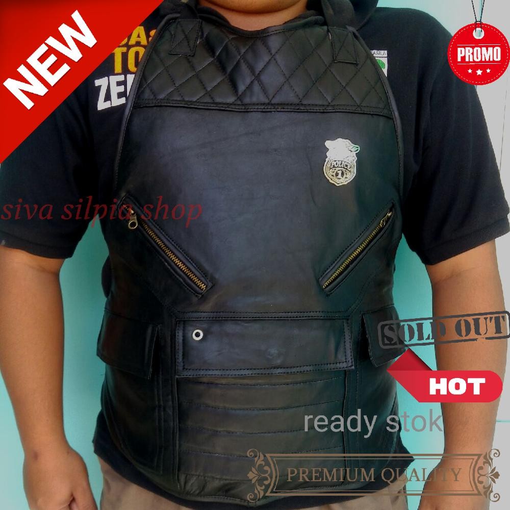 ROMPI KULIT ASLI LAPIS DADA KULIT DOMBA / PELINDUNG DADA / ROMPI MOTOR