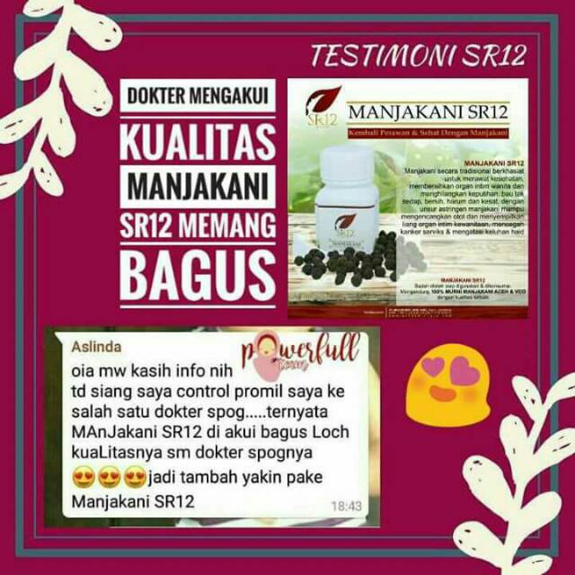 Manjakani Sr12 Obat Promil Obat Keputihan Pelancar Haid Indonesia