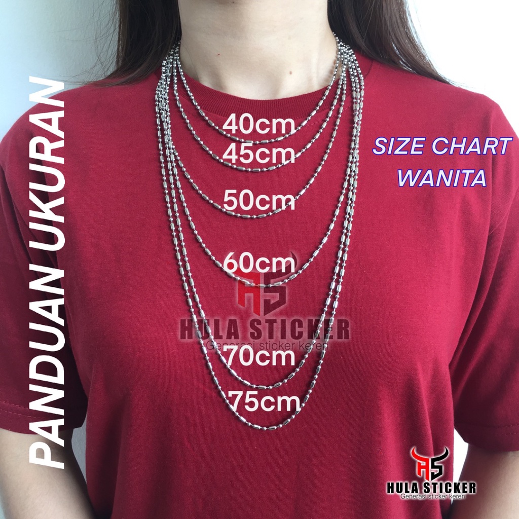 Kalung Rantai Titanium Premium Stainless 316L Rolo Kombinasi SILVER ROSEGOLD Pria Wanita Anti Karat Kalung Rantai Pendant