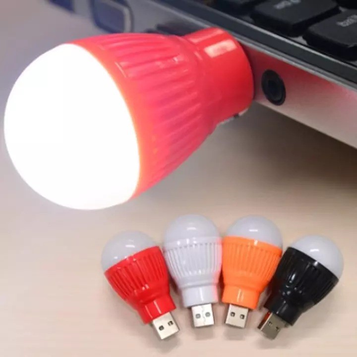 Bohlam Bulb Lamp LED Lampu Mini colok USB 5V Senter Baca Darurat