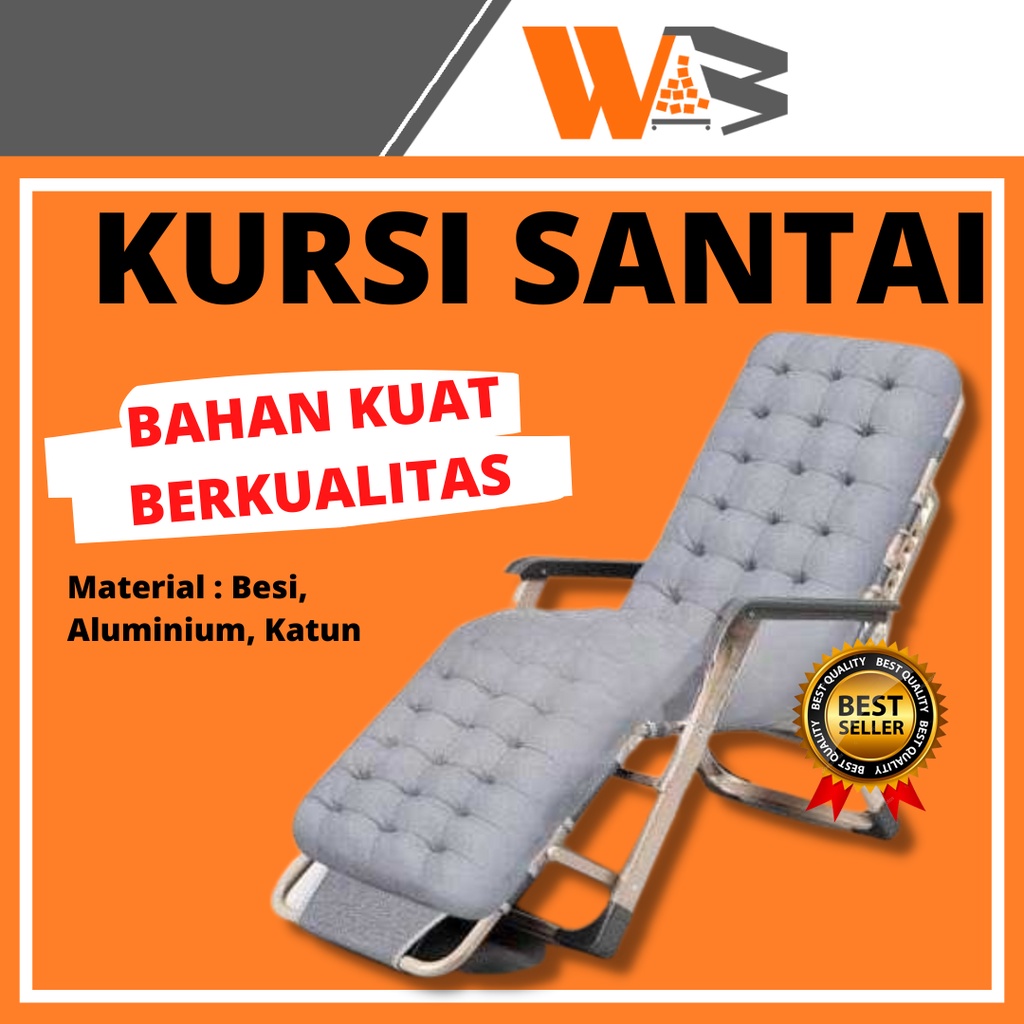 COD Kursi Lipat Kerja Folding Recliner Lounge Chair / Kursi Outdoor / Kursi Santai