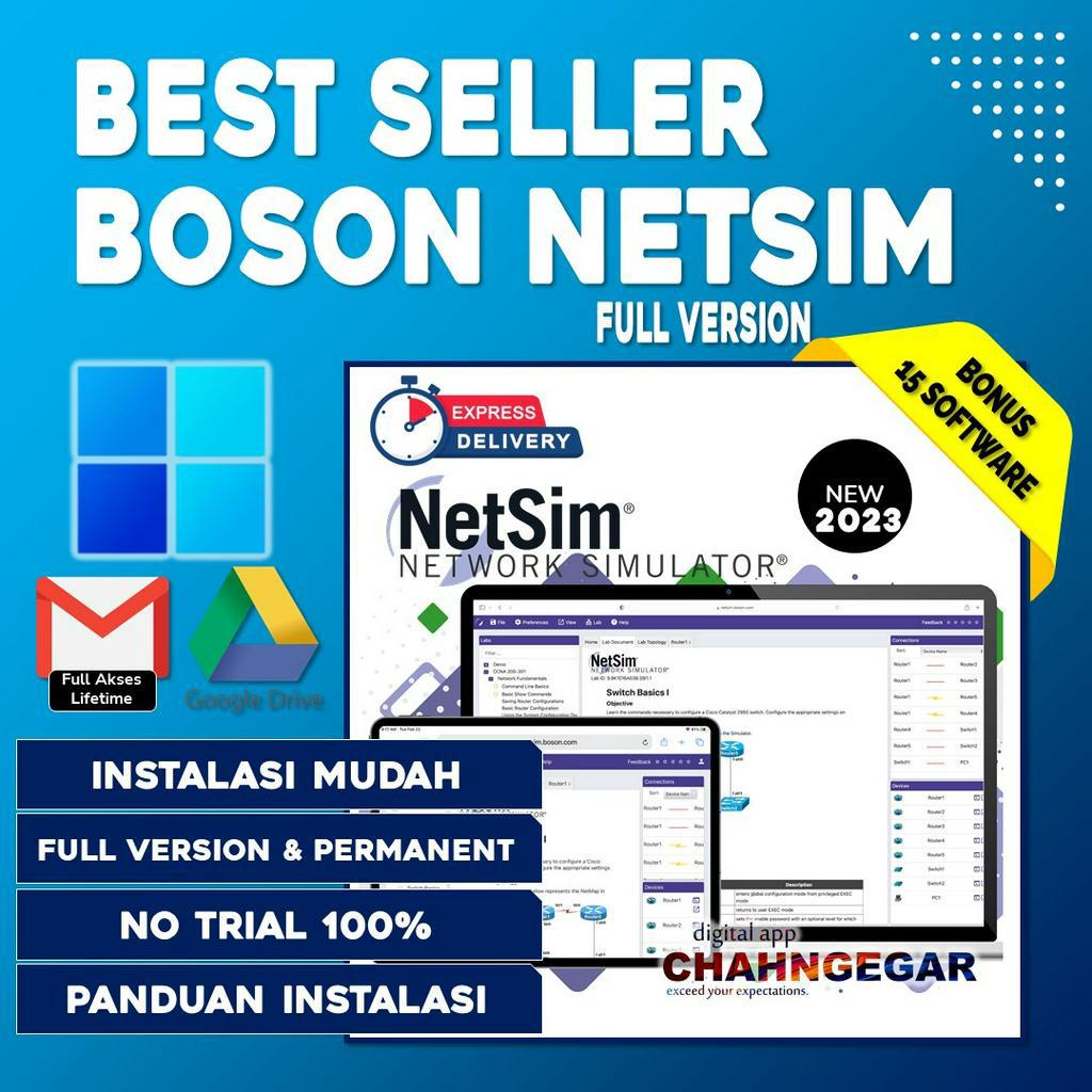 Software Boson NetSim Network Simulator 11.7 Full Version Lisensi Lifetime