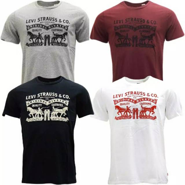Tshirt baju kaos levi strauss and co levis classic pria cowok casuals