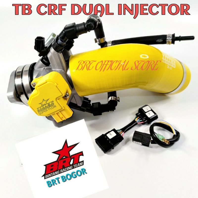 TB THROTTLE BODY BRT CRF SUPER FLOW MEDIUM DUAL INJECTOR CRF 150 BRT BOGOR ORIGINAL