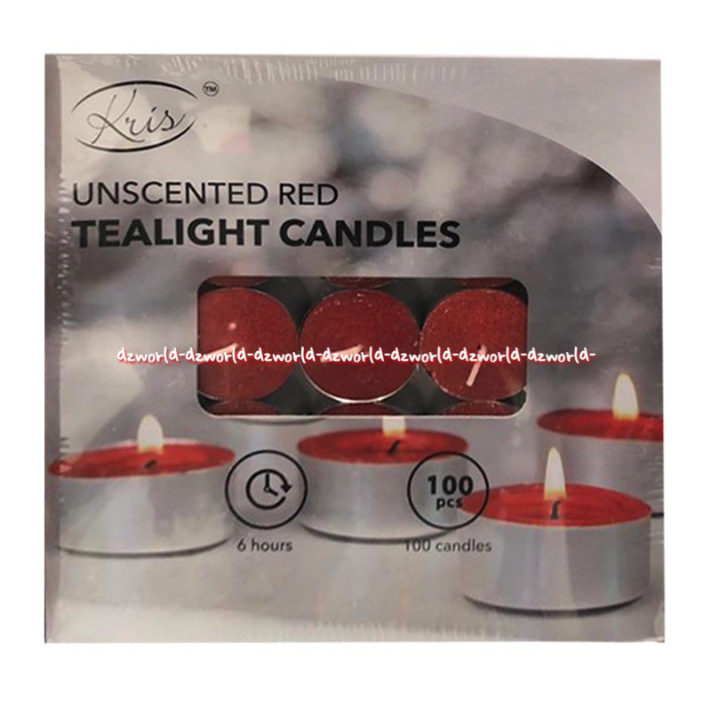 Kris Unscented Red Tealight Candles Lilin Mangkok Warna Merah Candle Kandel Un Scented Tea Light