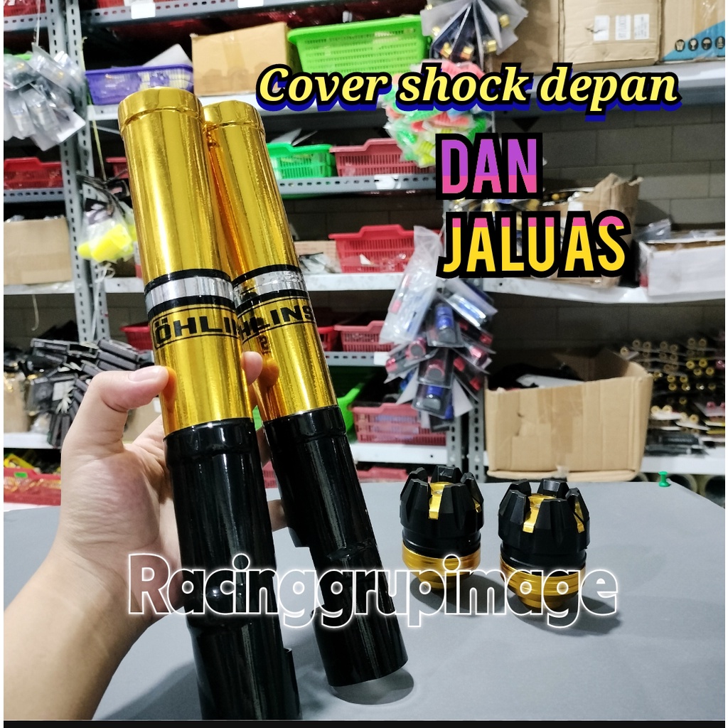 JALU AS PLUS COVER SHOCK DEPAN BEAT VARIO SCOOPY GENIO SPACY-Gold