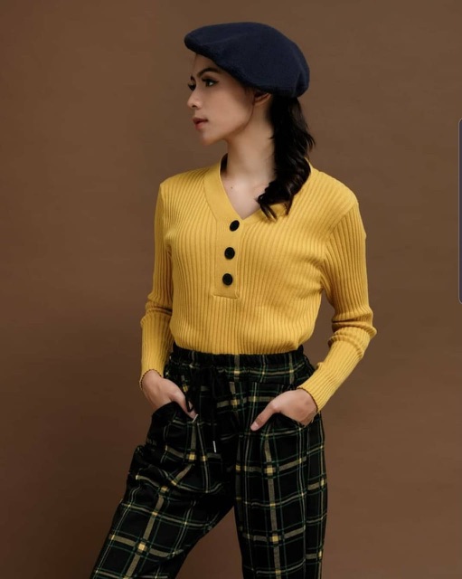 SWEATER RAJUT BODY FIT K3 SWEATER YESSI MODEL TERBARU-2