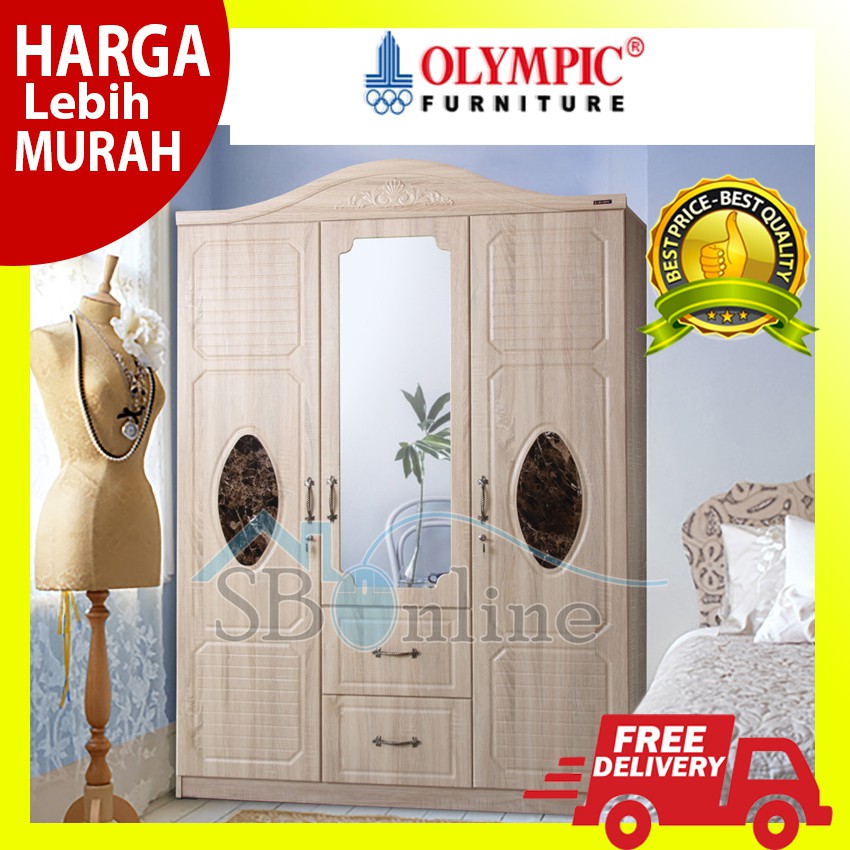 Lemari Pakaian 3 Pintu Olympic WRTM 0861439 Harga Pabrik