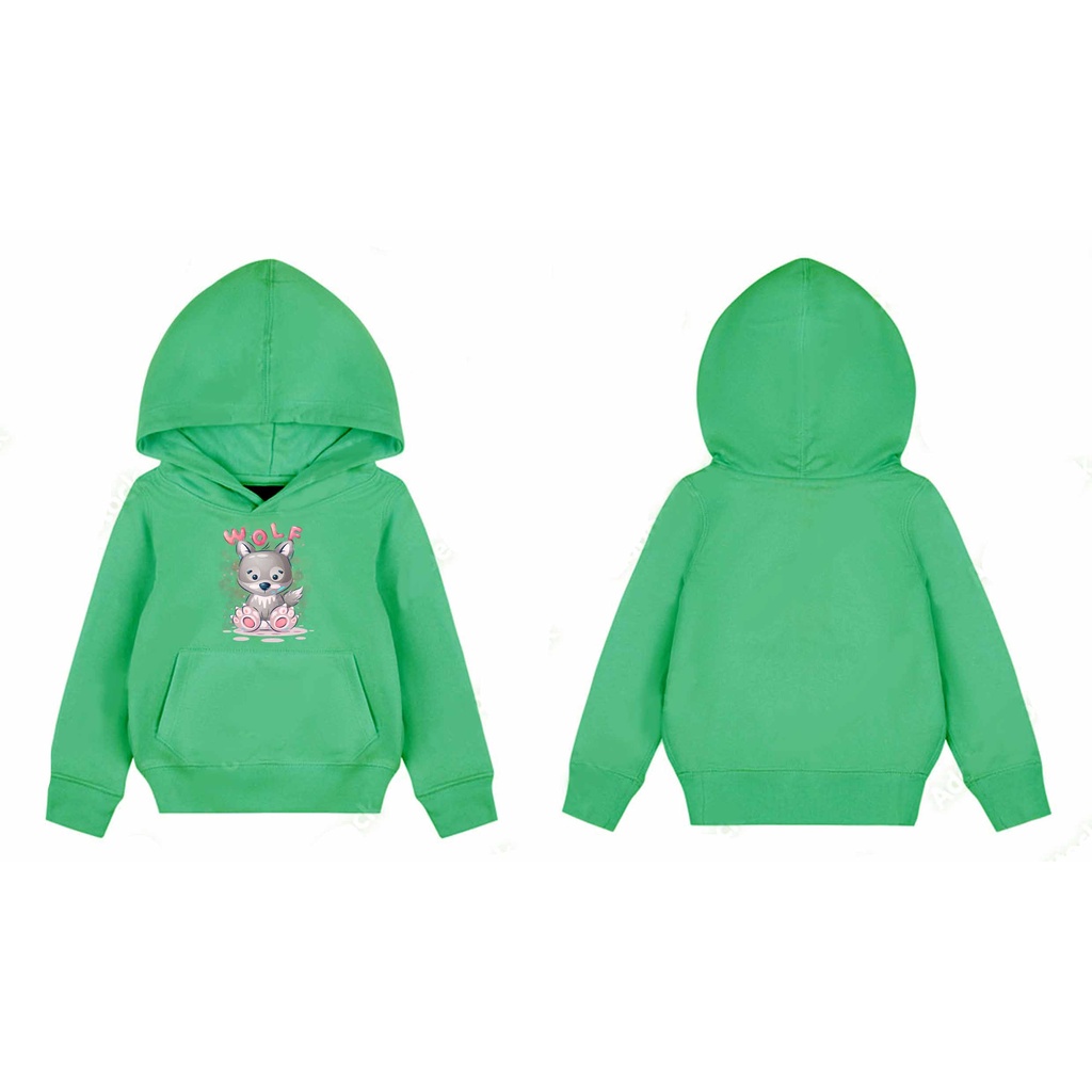 Hoodie Anak Wolf Sweater Pakaian Fleece Anak