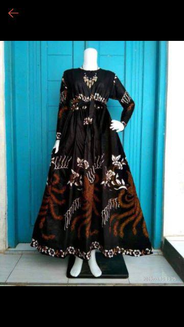Gamis Batik Syari Muslimah Modern Busui Allsize Jumbo Xxl