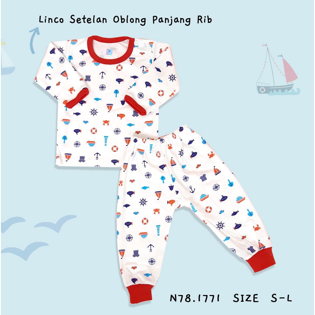 LINCO SETELAN BAYI MOTIF SAILOR / SETELAN BAYI