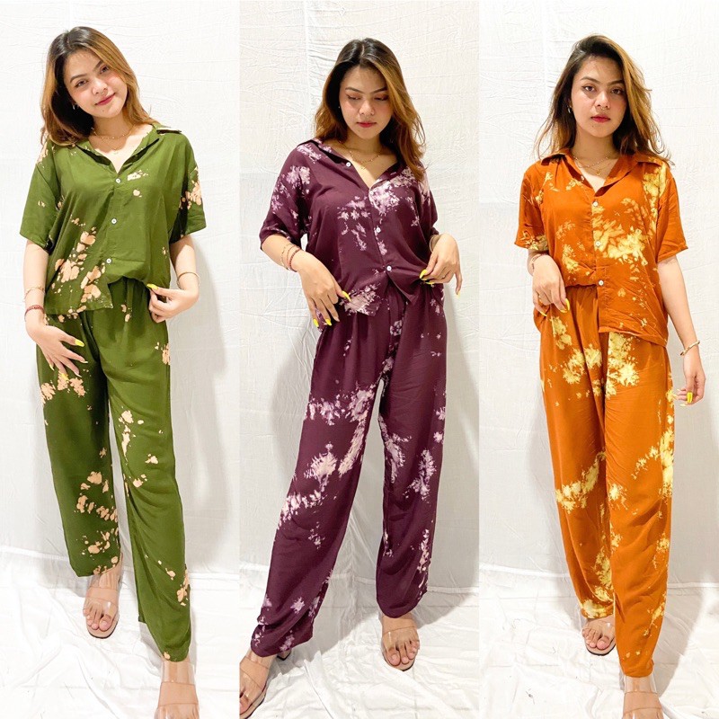 PUSAT FASHION TERBARU 2020 | SETELAN KEMEJA | PIYAMA TIE DYE | BAJU BALI